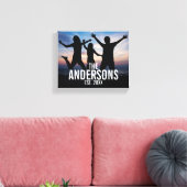 Persoonlijke familiefoto met familienaam canvas afdruk (Insitu (Woonkamer))
