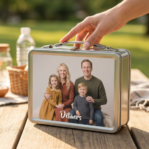 Persoonlijke familiefoto metalen lunchbox