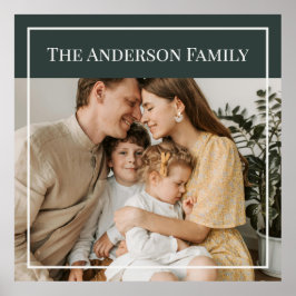 Persoonlijke familiefoto | Naam van de familie op  Poster