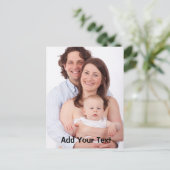 Persoonlijke familiefoto op maat briefkaart (Staand voorkant)