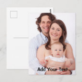 Persoonlijke familiefoto op maat briefkaart (Voorkant / Achterkant)