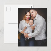 Persoonlijke familiefoto op maat briefkaart (Voorkant / Achterkant)