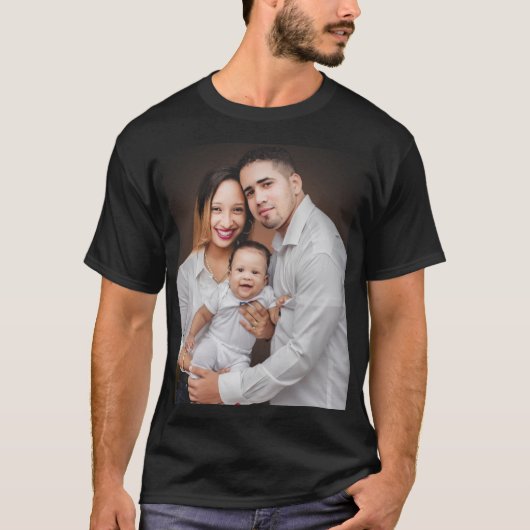 Persoonlijke familiefoto op maat t-shirt (Voorkant)