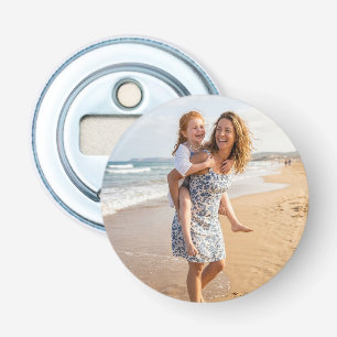 Persoonlijke familiefoto ronde aangepaste foto button flesopener