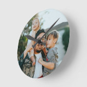 Persoonlijke familiefoto ronde klok (Hoek)