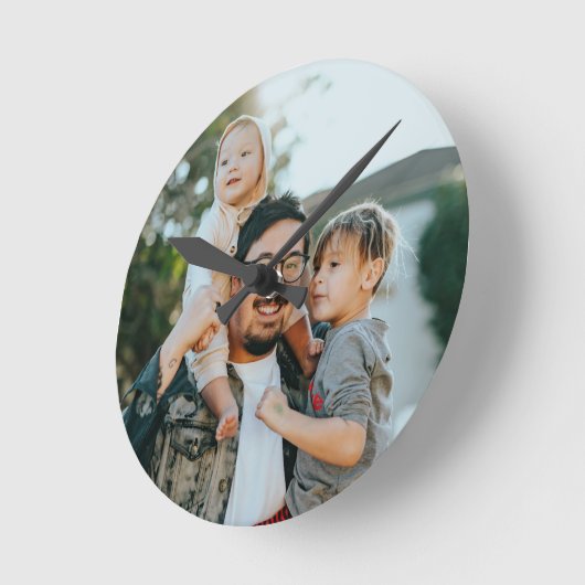 Persoonlijke familiefoto ronde klok (Hoek)