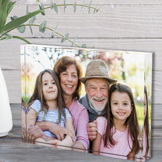 Persoonlijke familiefoto van grootouder fotoblokken