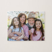 Persoonlijke familiefoto van grootouder legpuzzel (Horizontaal)