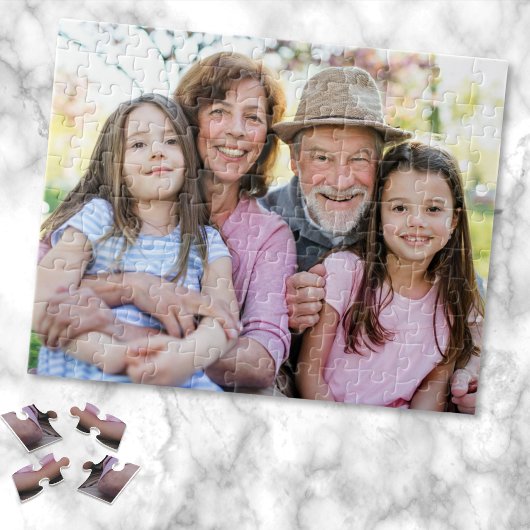 Persoonlijke familiefoto van grootouder legpuzzel