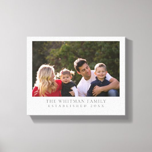 Persoonlijke familiefoto wit canvas afdruk (Voorkant)