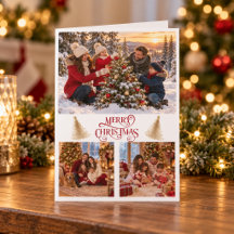 Persoonlijke familiefotocollage Kerstmis