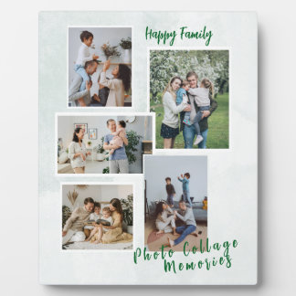 Persoonlijke familiefotocollageplaquette fotoplaat