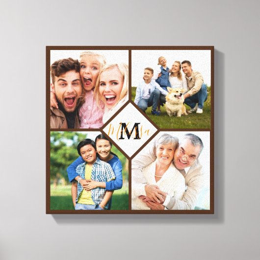 Persoonlijke familiefoto's canvas afdruk (Voorkant)