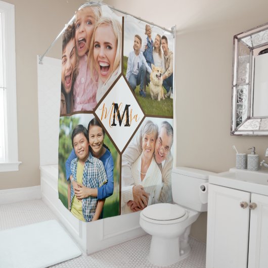Persoonlijke familiefoto's douchegordijn (In situ)