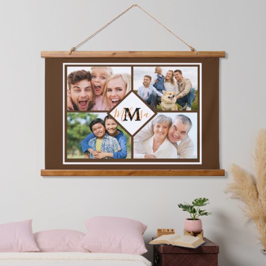 Persoonlijke familiefoto's hangend wandkleed (Slaapkamer)