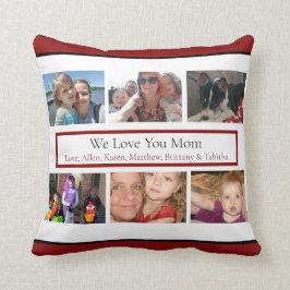 Persoonlijke familiefoto's kussen