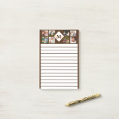 Persoonlijke familiefoto's magnetisch notitieblok post-it® notes (Op bureau)