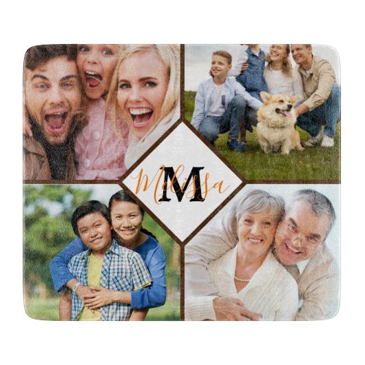 Persoonlijke familiefoto's snijplank (Voorkant)