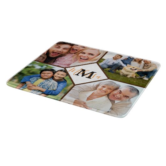 Persoonlijke familiefoto's snijplank (Hoek)