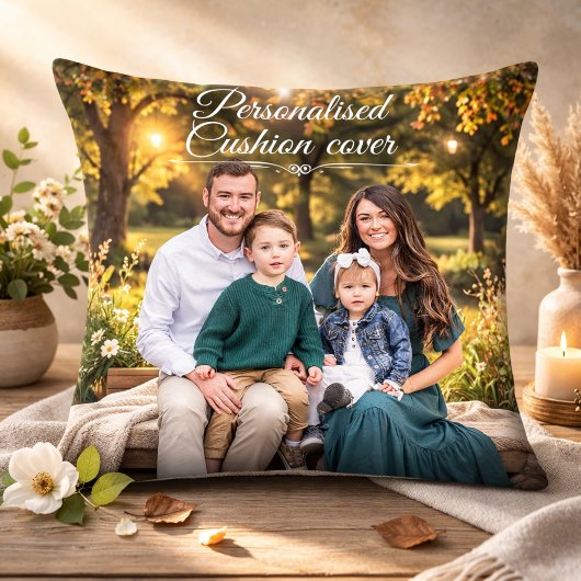 Persoonlijke familiekussensloop cadeau kussen
