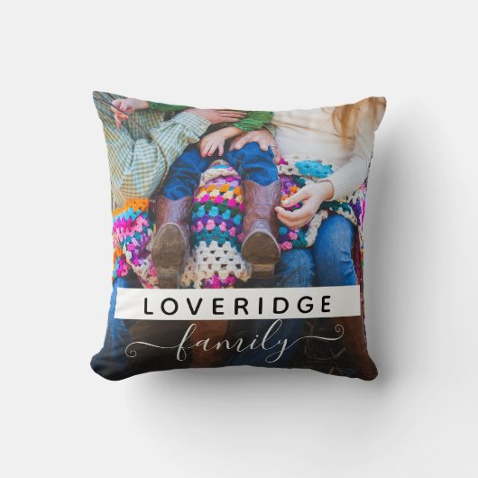 Persoonlijke familiemonogram - Achternaam - Aangep Kussen (Voorkant)