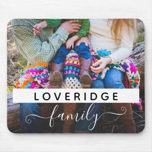 Persoonlijke familiemonogram - Achternaam - Aangep Muismat (Voorkant)