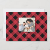 Persoonlijke familienaam 4 Foto Collage Feestdagenkaart (Achterkant)