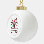 Persoonlijke familienaam "A" Keramische Bal Ornament (Rechts)