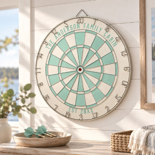 Persoonlijke familienaam Aangepaste Aqua spelkamer Dartbord