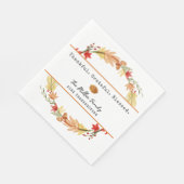 Persoonlijke familienaam Aangepaste herfst Thanksg Servet (Hoek)