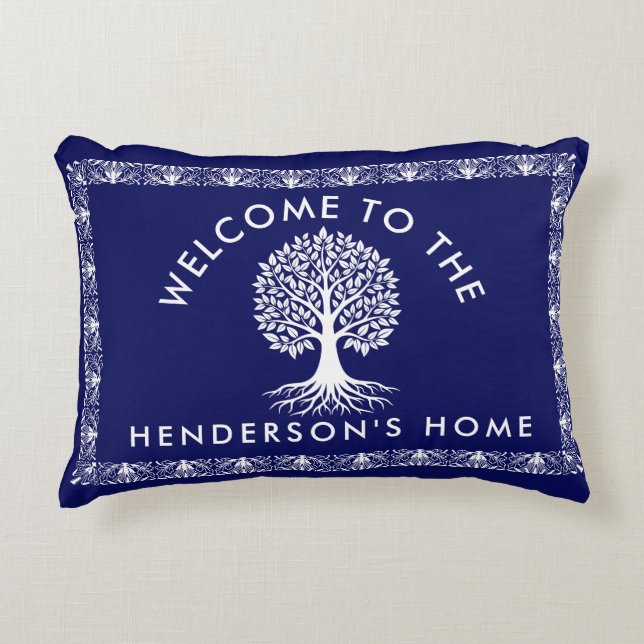 Persoonlijke familienaam Accent Pillow Accent Kussen (Voorkant)