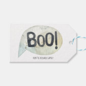 Persoonlijke familienaam Boo Halloween Cadeaulabel (Voorkant (Horizontaal))
