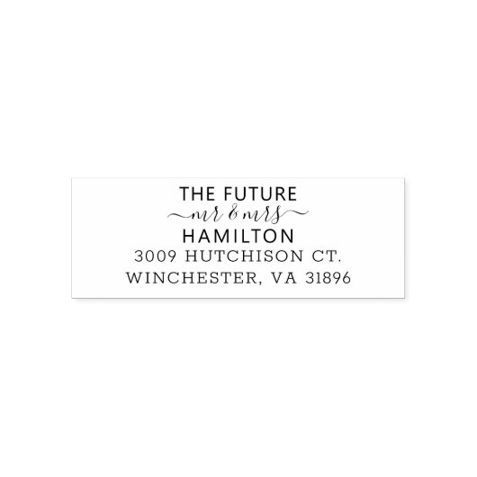 Persoonlijke familienaam Bruidscadeaus Bruid Zelfinktende Stempel (Design)