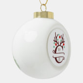 Persoonlijke familienaam "C" Keramische Bal Ornament (Links)