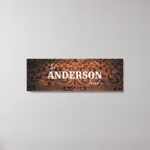 Persoonlijke familienaam canvas afdruk