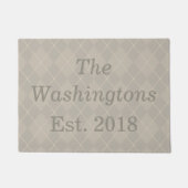 Persoonlijke  familienaam Doormat Rug Gift Deurmat (Voorkant)