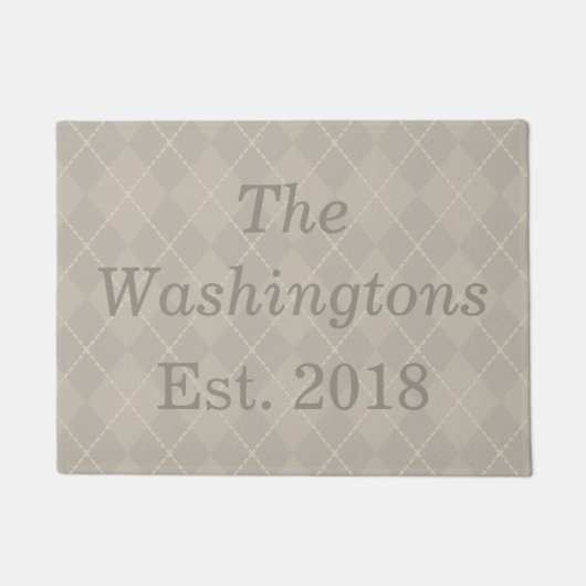 Persoonlijke familienaam Doormat Rug Gift Deurmat (Voorkant)