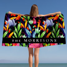 Persoonlijke familienaam Floral Pattern Achtergron