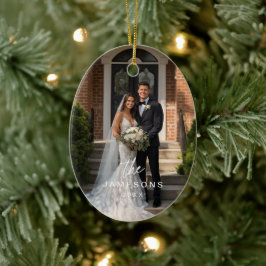 Persoonlijke familienaam Foto Keramisch Ornament