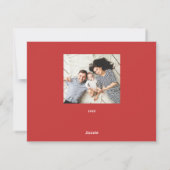 Persoonlijke familienaam foto rode kerstkaart (Achterkant)