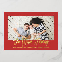 Persoonlijke familienaam Foto Rood