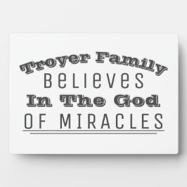 Persoonlijke familienaam God van Miracles Christel Fotoplaat