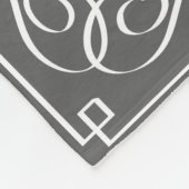 Persoonlijke familienaam gray fleece deken (Hoek)