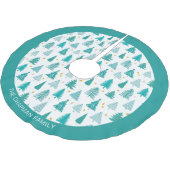 Persoonlijke familienaam Groene Blauwgroen kerstbo Kerstboom Rok (Gekanteld)