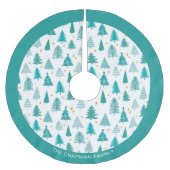 Persoonlijke familienaam Groene Blauwgroen kerstbo Kerstboom Rok (Voorkant)