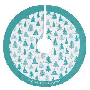 Persoonlijke familienaam Groene Blauwgroen kerstbo Kerstboom Rok