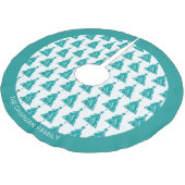 Persoonlijke familienaam Groene Blauwgroen kerstbo Kerstboom Rok (Gekanteld)