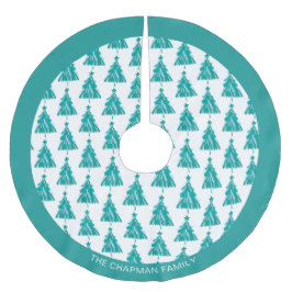 Persoonlijke familienaam Groene Blauwgroen kerstbo Kerstboom Rok