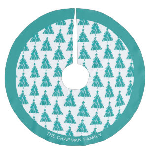 Persoonlijke familienaam Groene Blauwgroen kerstbo Kerstboom Rok