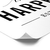 Persoonlijke familienaam Jaar Vastgestelde Druk Poster (Hoek)